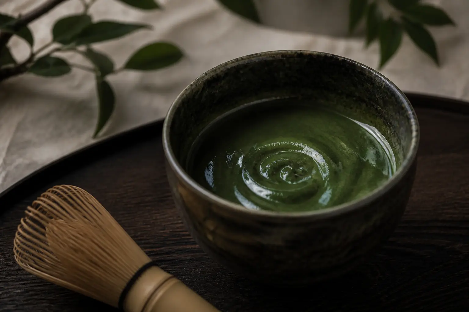 艶のある濃茶の質感